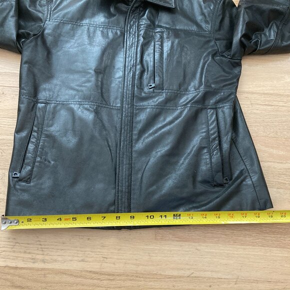 INC International Concepts Men's Genuine Leather Jacket, Medium, Black - Picture 10 of 12